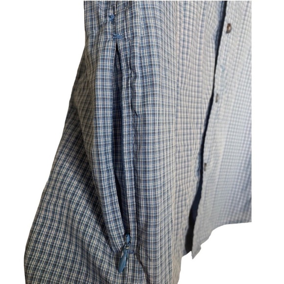 EX FFICIO BLUE COLLARED SHIRT WITH AIR VENTS SIZE MEDIUM - Picture 3 of 8